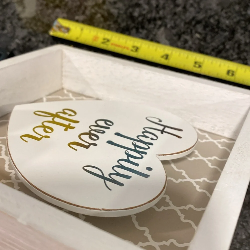 Wedding Decor 4x6 picture frame and Heart Shadow Box